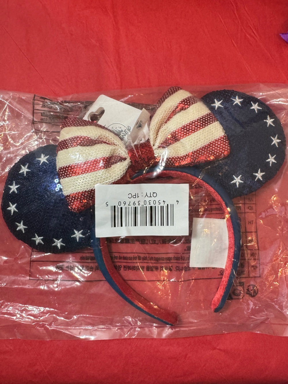 🇺🇸 Disney Patriotic Sequin Minnie Ears Headband - 250 YEARS! 🇺🇸 - Picture 6 of 12